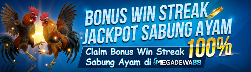 Bonus Win Streak Jackpot Sabung Ayam 100%